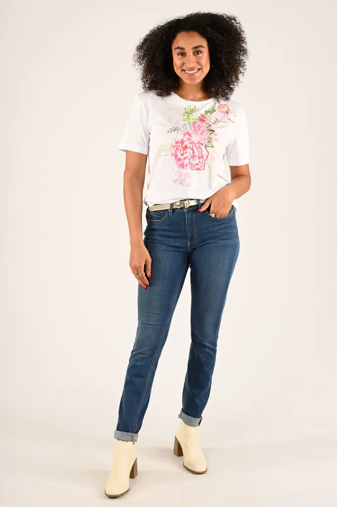 MONARI TSHIRT KORTE MOUW WIT  