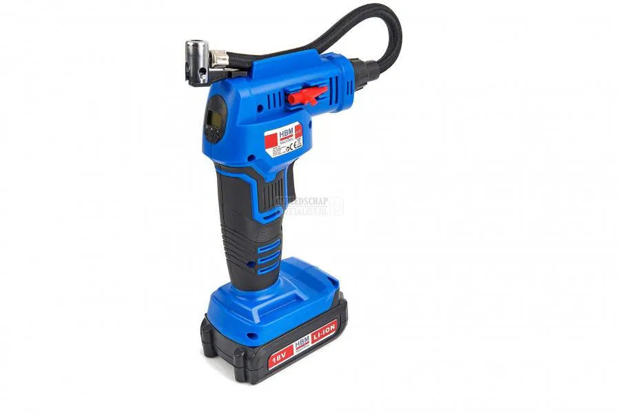 18 Volt compressor + accessoires