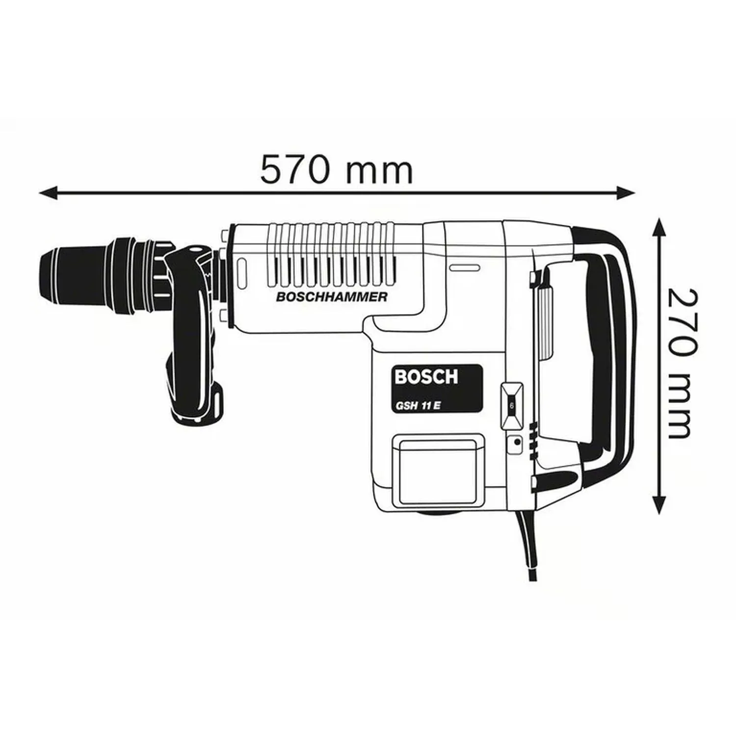 BOSCH PROFESSIONAL GSH 11 E BREEKHAMER SDS MAX 16,8J 1500W  0611316703