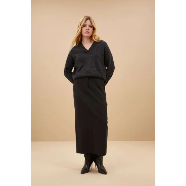 BYBAR AMSTERDAM IZZY PULLOVER DARK GREY MELEE