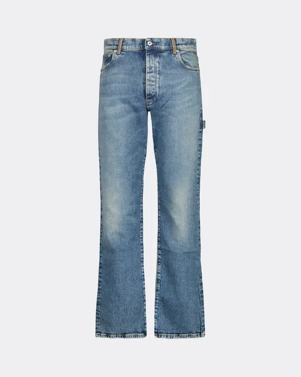 EXRAY WASHED HAMMER JEANS BLAUW