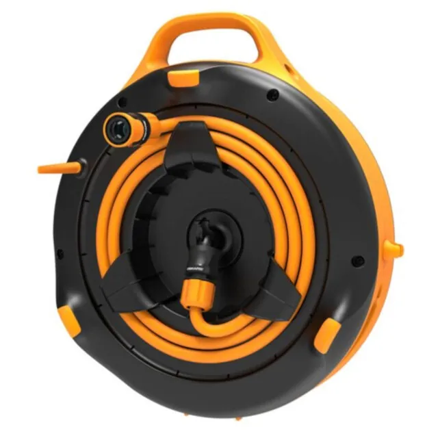 Fiskars Slanghaspel S met Wandbevestiging incl. 15m tuinslang