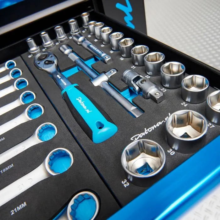 GEREEDSCHAPSSET "BASIC PLUS" 84DELIG  VOOR 3 LADES