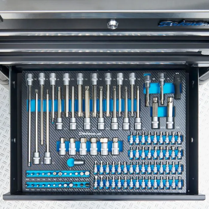 GEREEDSCHAPSWAGEN "TECHLINE" 80 CM + 273DELIGE GEREEDSCHAPSSET