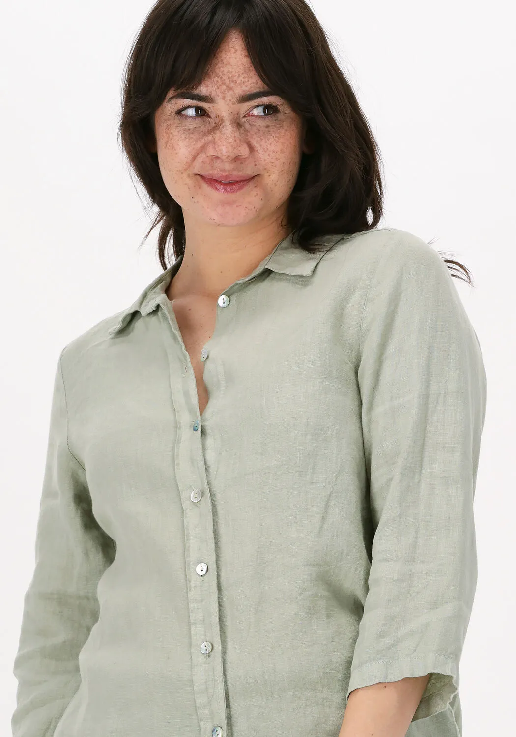 GROENE BYBAR BLOUSE IRENE LINEN BLOUSE