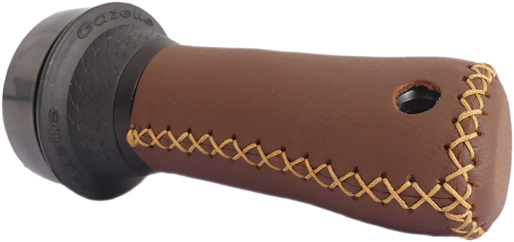 HANDVAT VOOR LINKS GAZELLE MET DRAAIBEL 100MM  BRUIN AERO LEDER