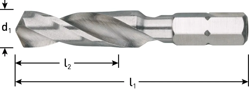 HSSG BOORBIT DIN 3126, 1/4"C6.3, ø6,0