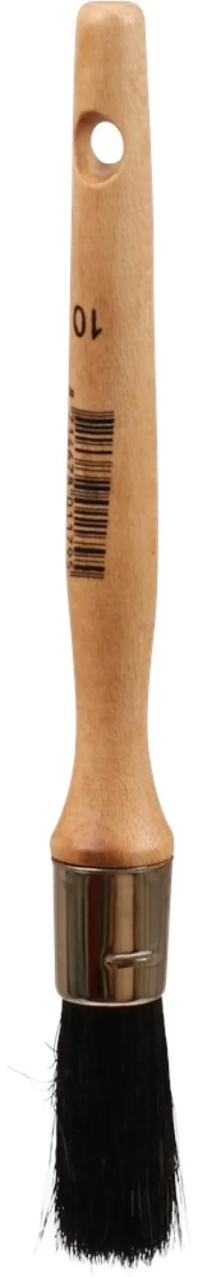 KELFORT VERFKWAST ROND HOUTEN STEEL ZWART VARKENSHAAR Ø18MM MAAT:10