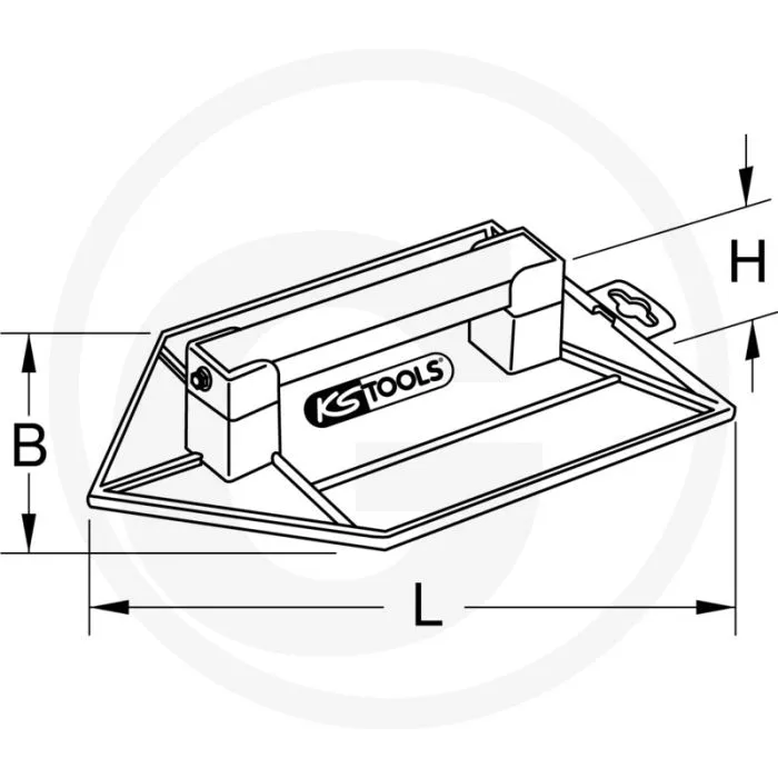 KS TOOLS ABSSCHUURBLOK, PUNT, 180X270 MM, CELSTRUCTUUROPPERVLAK