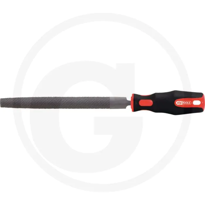 KS TOOLS HALFRONDE VIJL, DIN 7261, VORM E, 300 MM, 2KOMPONENTENGRIFF