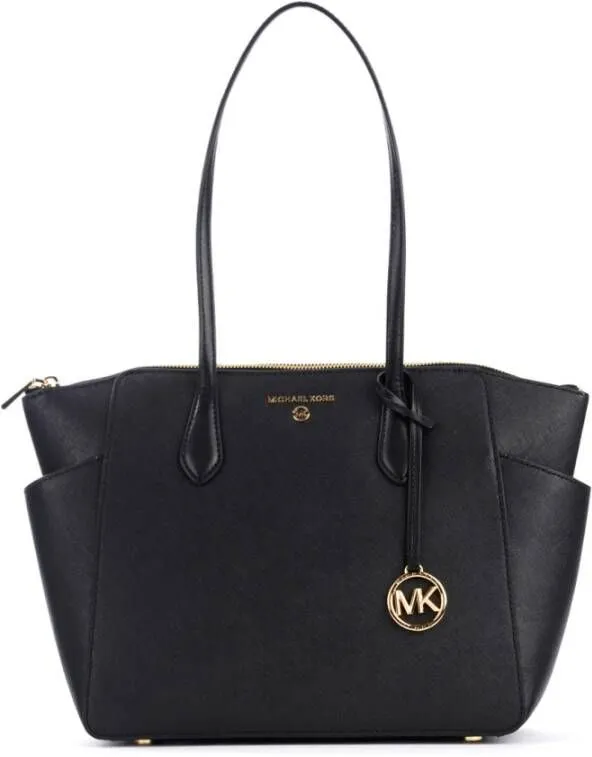 Michael Kors Marilyn Medium Saffiano Leather Tote Bag , Zwart, Dames