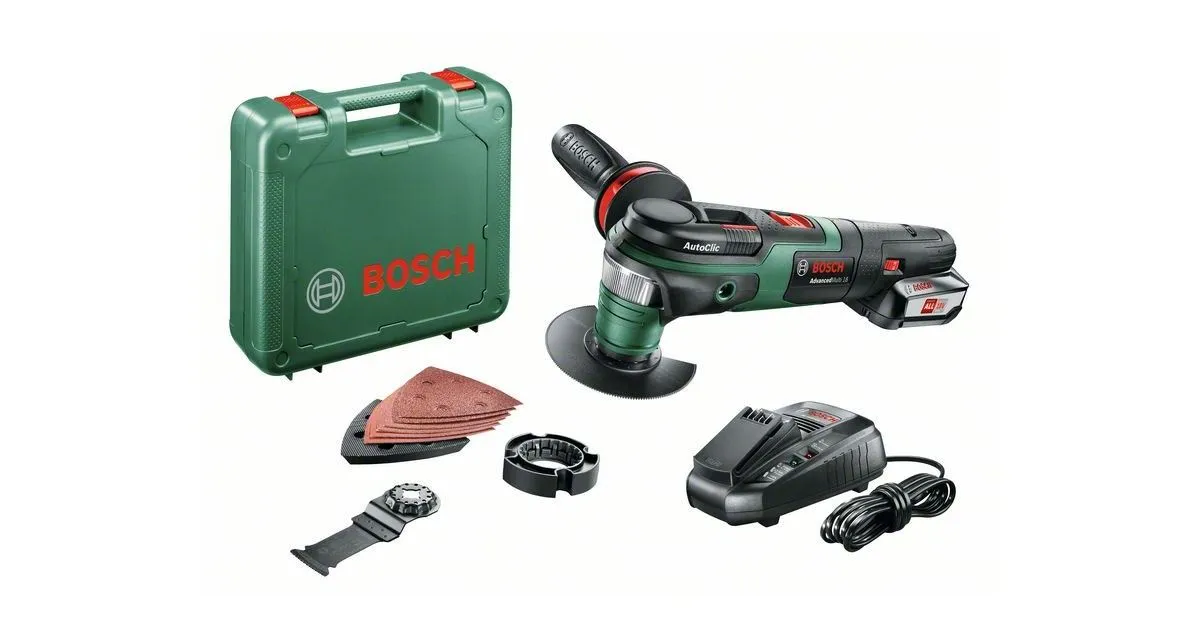 MULTIFUNCTIONEEL ACCUGEREEDSCHAP BOSCH ADVANCEDMULTI 18 SET  1 ACCU 2,5 AH 0603104021