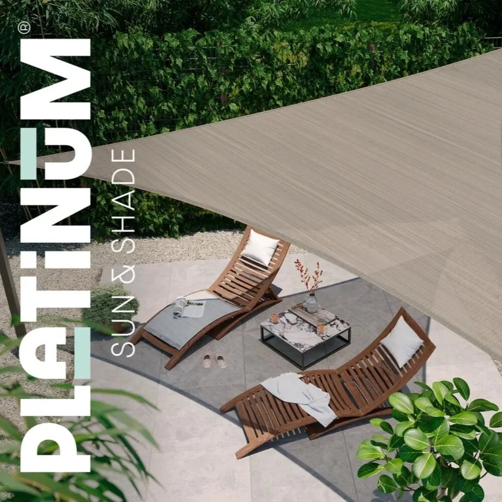 Platinum Platinum Sun & Shade Coolfit schaduwdoek driehoek 360x360x360cm Greige