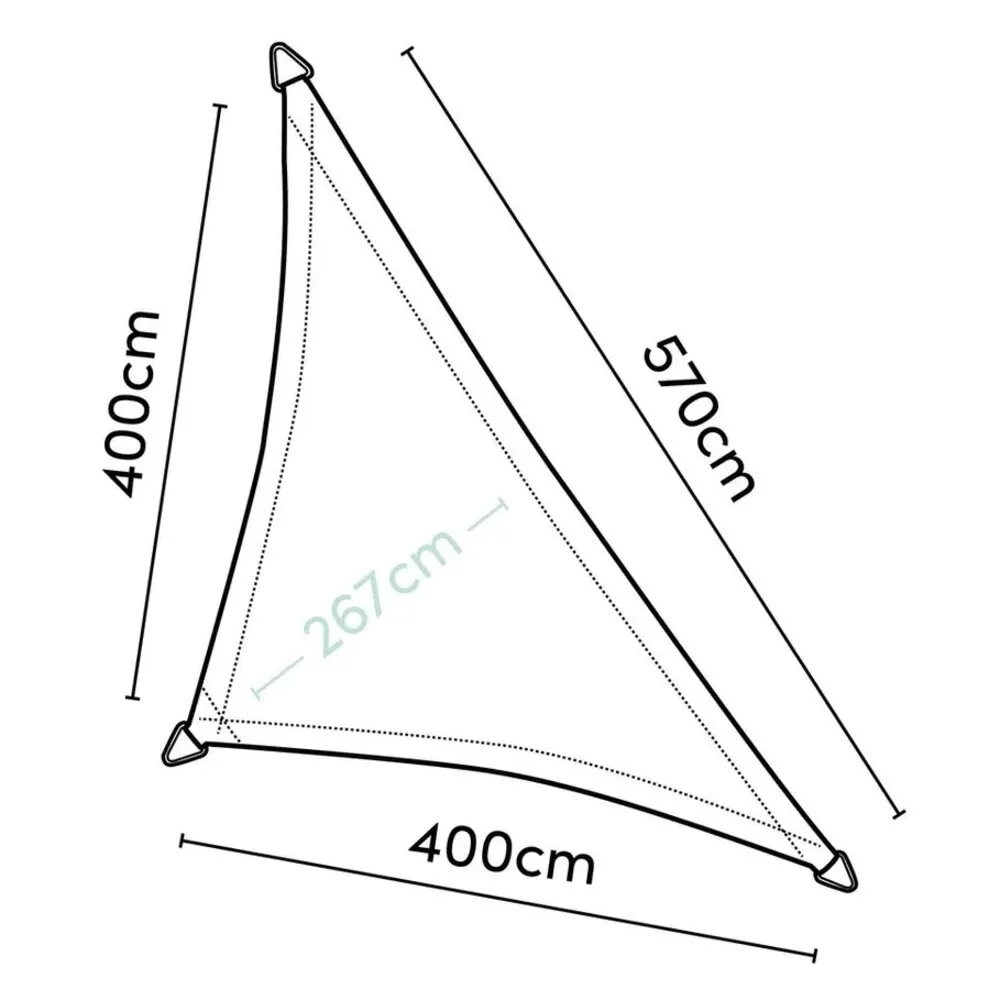 Platinum Platinum Sun & Shade Coolfit schaduwdoek driehoek 90° 570x400x400cm Zand