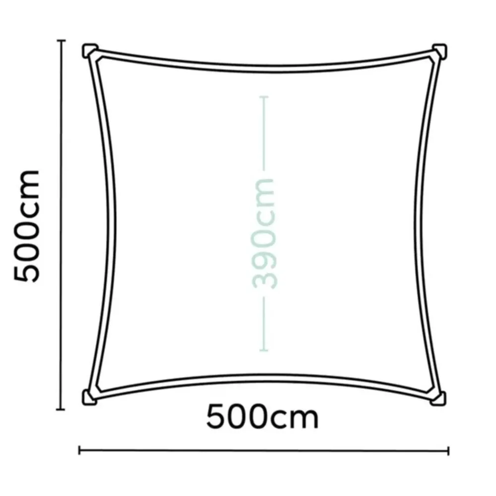 Platinum Platinum Sun & Shade Coolfit schaduwdoek vierkant 500x500cm Greige