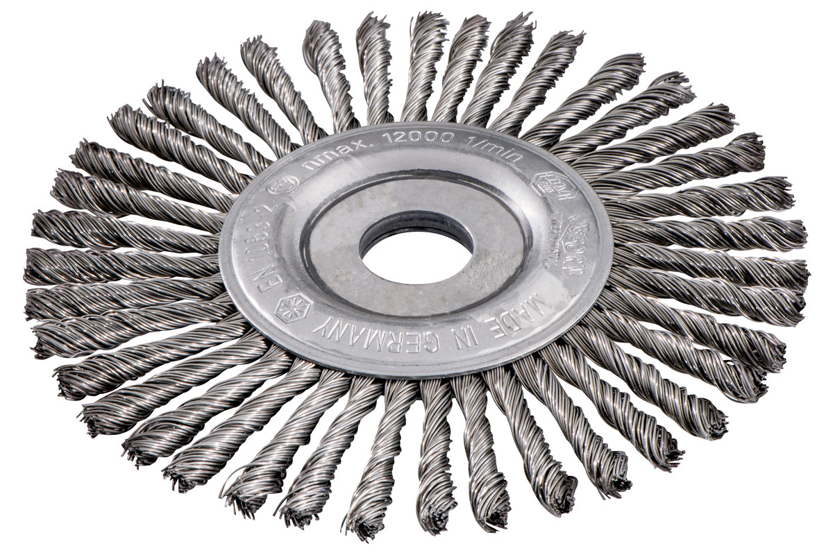 Ronde borstel 125x0,5x6 /22,23 mm, staal, getordeerd (626815000)