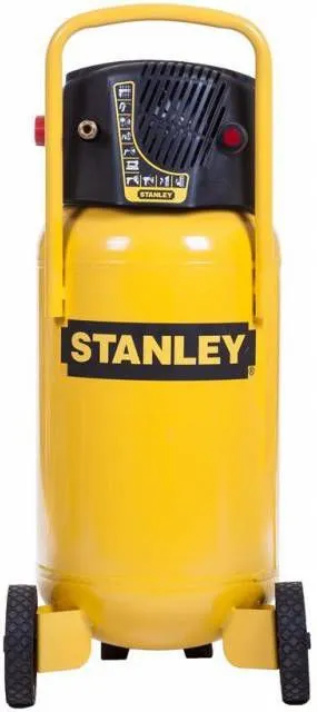 Stanley Compressor D230/10/50v Luchtcompressor 10 Bar 50l 222l/min Met Handvat En Wielen Olievrij Geel
