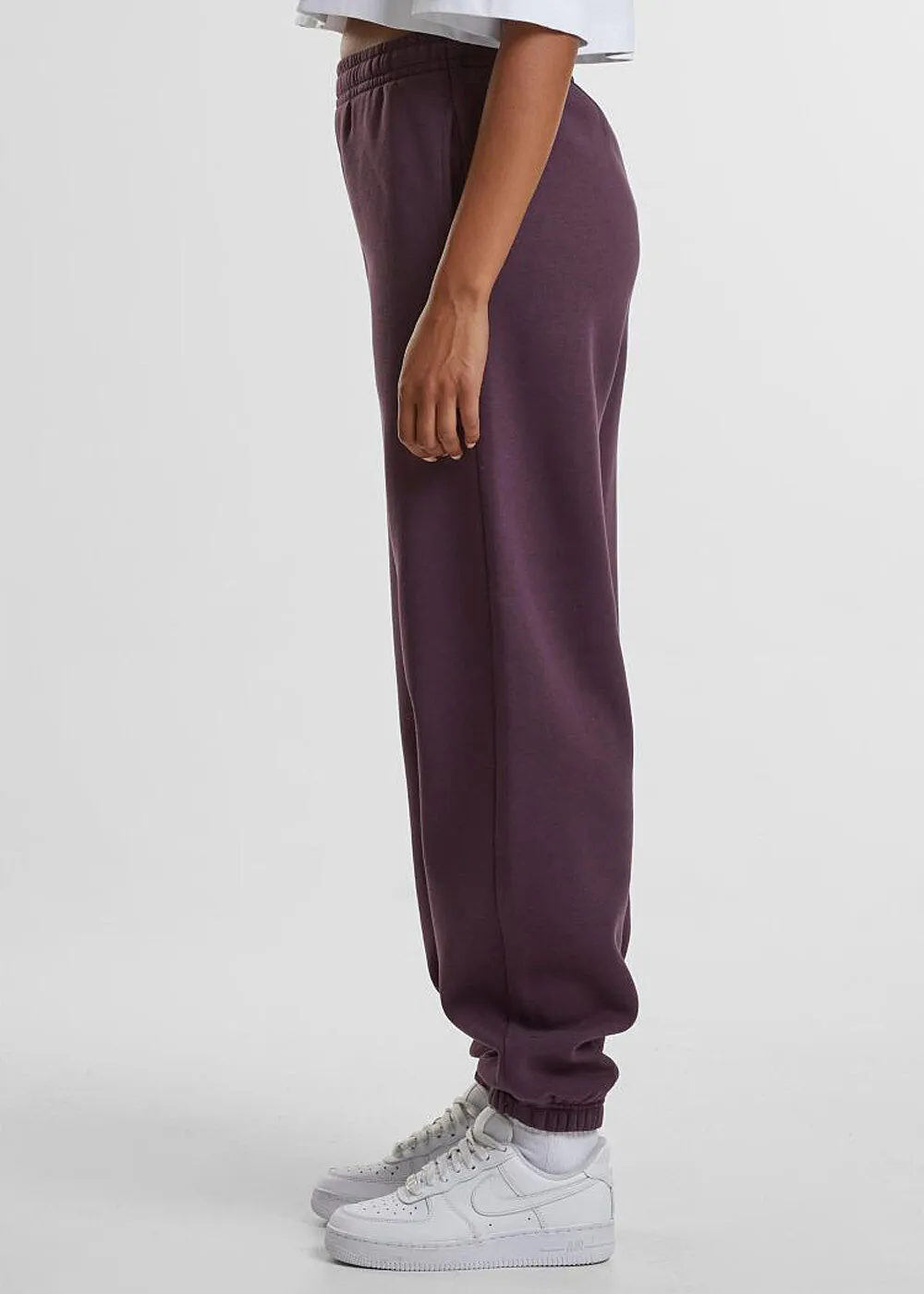 Urban Classics Dames Basic Joggingbroek met 2 Zakken donkerpaars