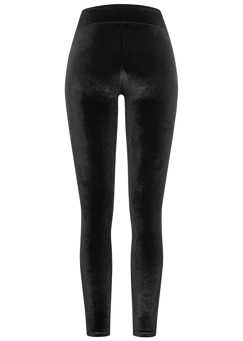 Urban Classics Dames Fluwelen legging met brede tailleband zwart