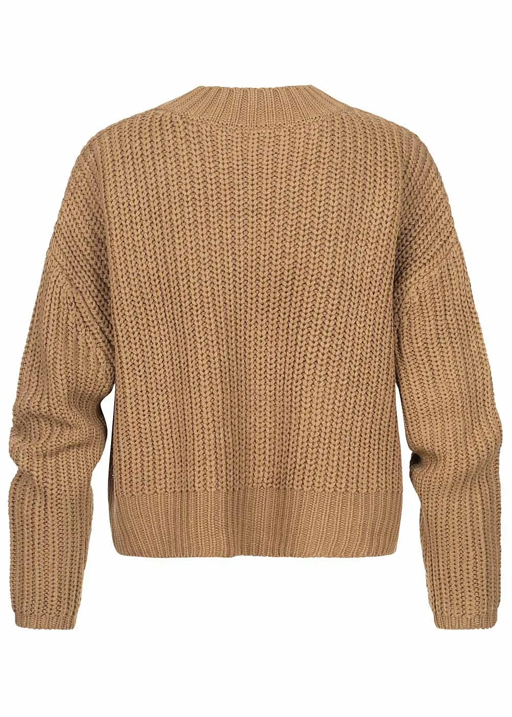 Urban Classics Dames Oversized Grofgebreide Pullover taupe bruin