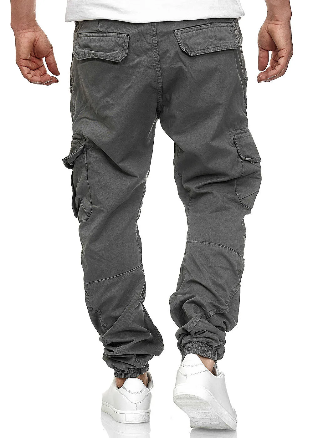 URBAN CLASSICS HEREN CARGO JOGGING BROEK 6POCKETS DONKERGRIJS