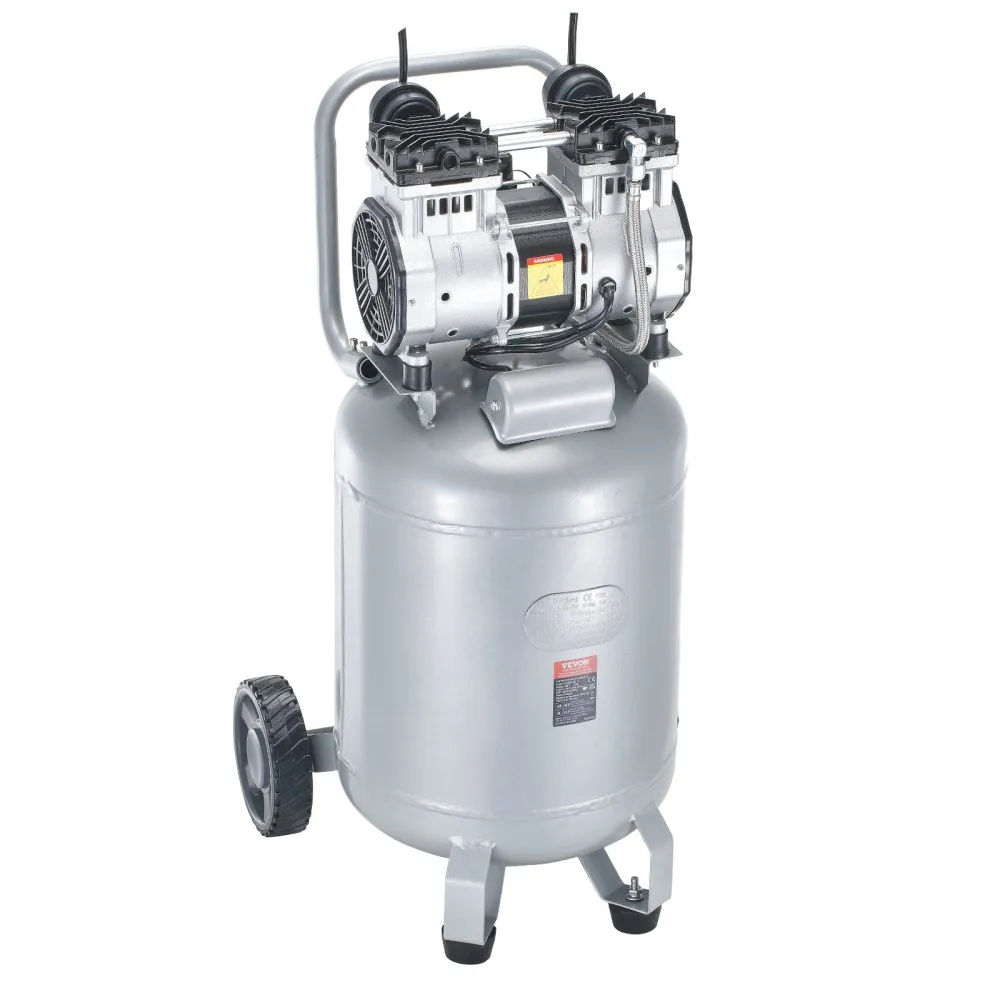 VEVOR luchtcompressor 49L fluistercompressor 2PK luchtpomp olievrije 8bar compressor eenfasig geluidsniveau ≤63dB Ideaal voor he