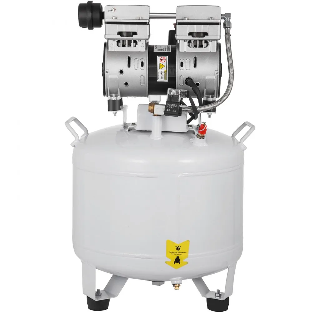 VEVOR Olievrije Stille compressor 850W Draagbare Stille Luchtcompressor 40L Luchtcompressor Olievrije Pomp Draagbaar Eenheid Voo