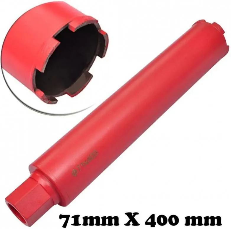 VIDAXL Boorbit voor nat en droogboren 71x400 mm diamanten kern
