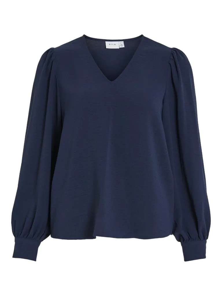 VILA TOP 14098703  NAVY BLAZER