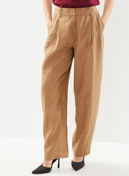      VILA VILENNIE HW WF TROUSER/ROU  BRUIN   